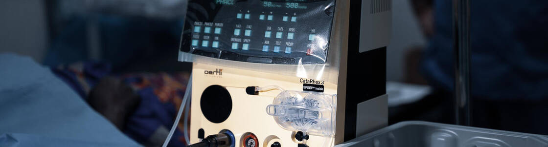 Phaco system in a hospital before ophthalmic surgery