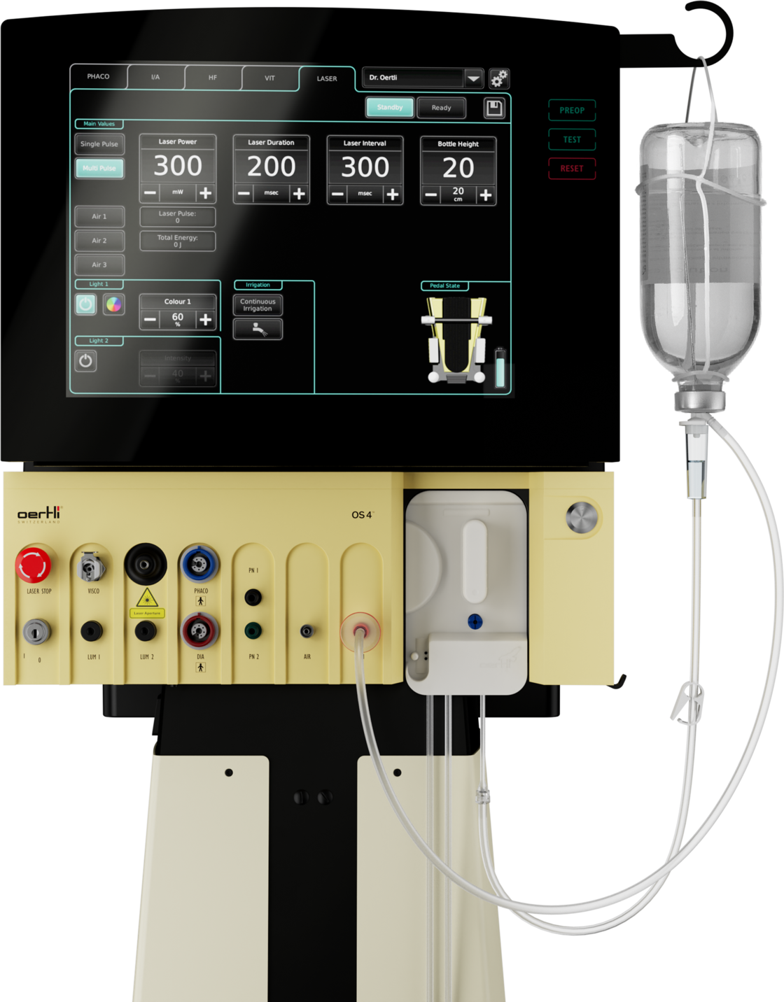 Fluidic system of the product OS 4